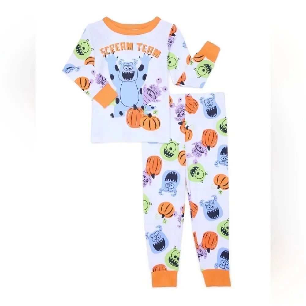 Monsters Inc. Sully, Mike and Boo Halloween Toddler Character Pajama Set, Sz 12m